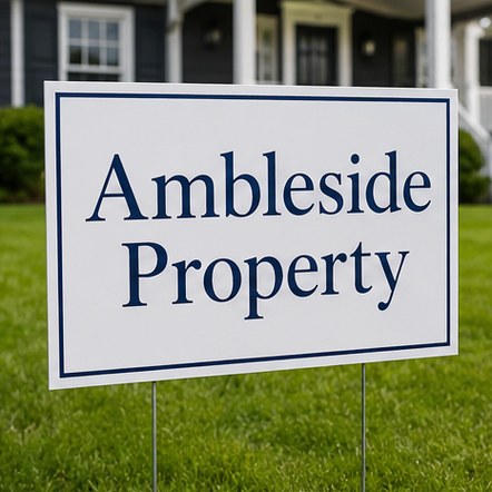 Customized yard signs for real estate and property