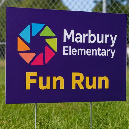 Customized yard signs for schools, churches and nonprofits