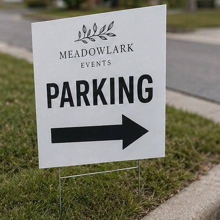 Event & Directional Yard Signs with custom branding